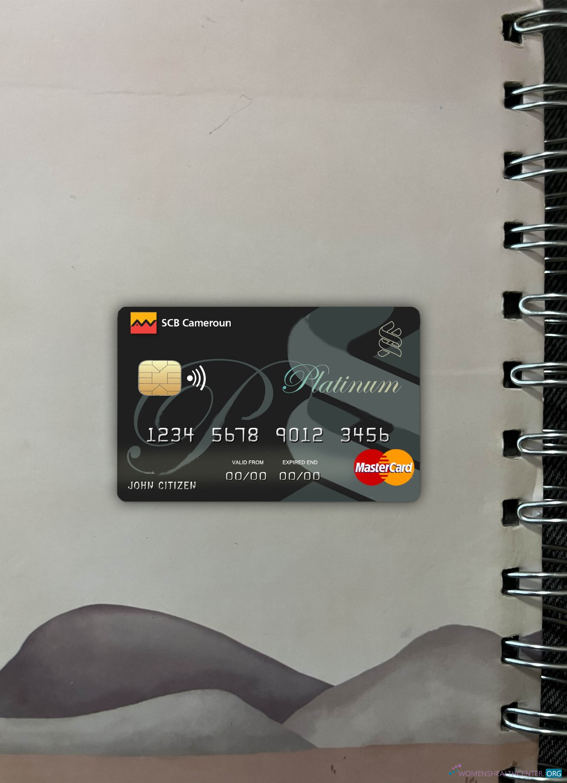 Download Cameroon SCB bank mastercard photolook front Photoshop template